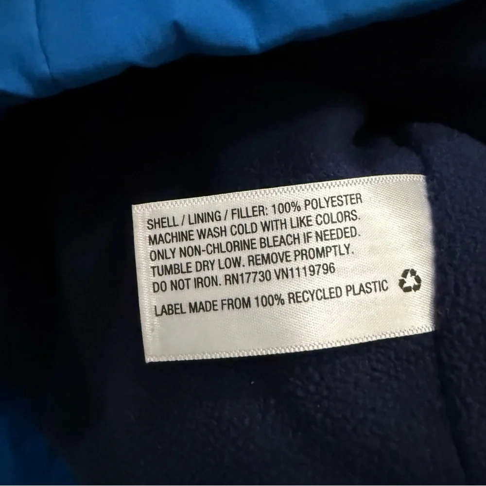 Cat‎ & Jack Toddler Blue Puffer Coat Jacket Size 2T Fleece Lined